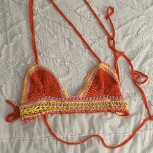 Vibrant Crochet Bikini Top